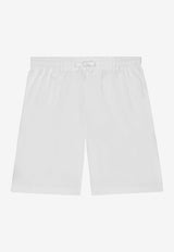 Dolce 
Gabbana Kids Boys Logo Plaque Shorts White L42Q95 FUFIP W0800