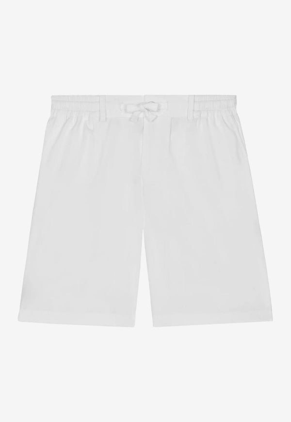 Dolce 
Gabbana Kids Boys Logo Plaque Shorts White L42Q95 FUFIP W0800