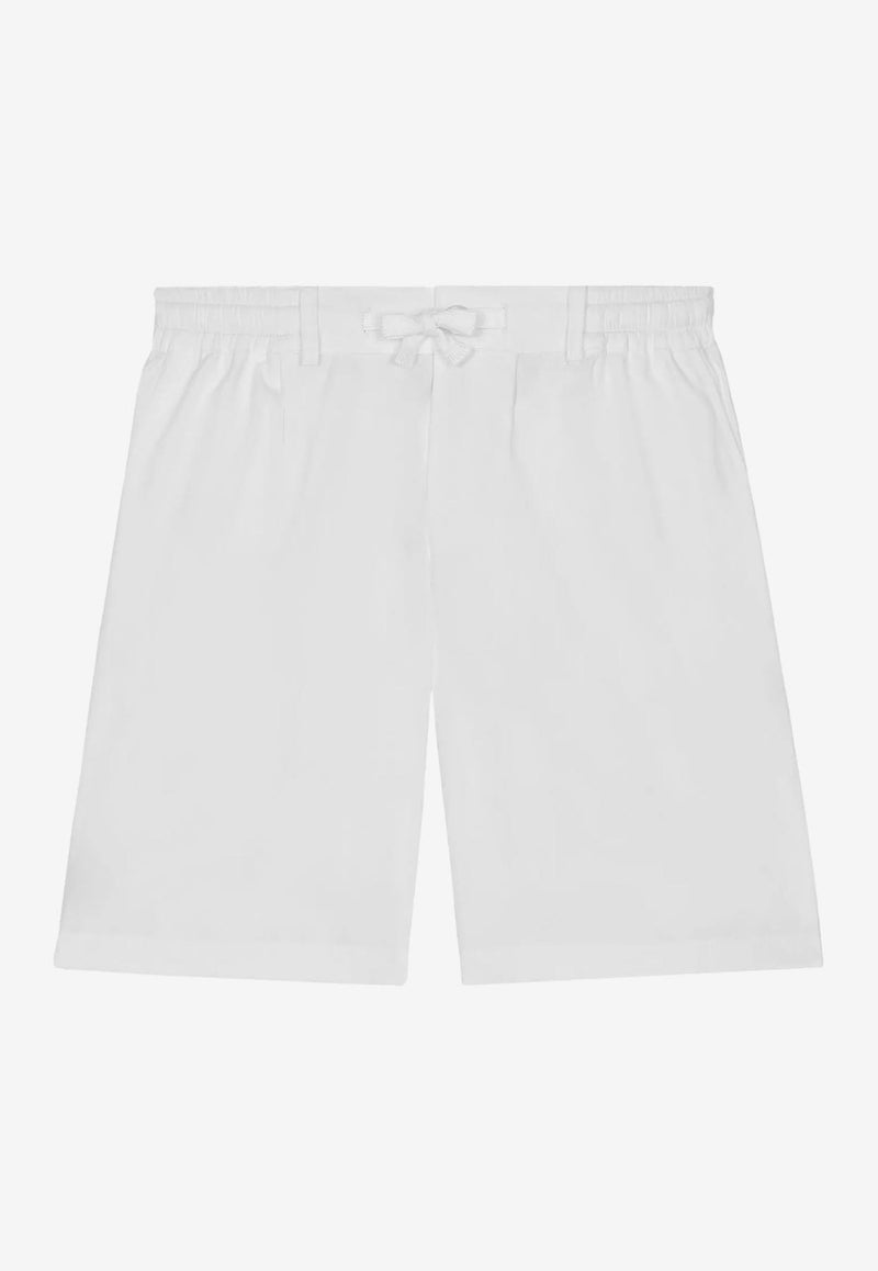 Dolce 
Gabbana Kids Boys Logo Plaque Shorts White L42Q95 FUFIP W0800