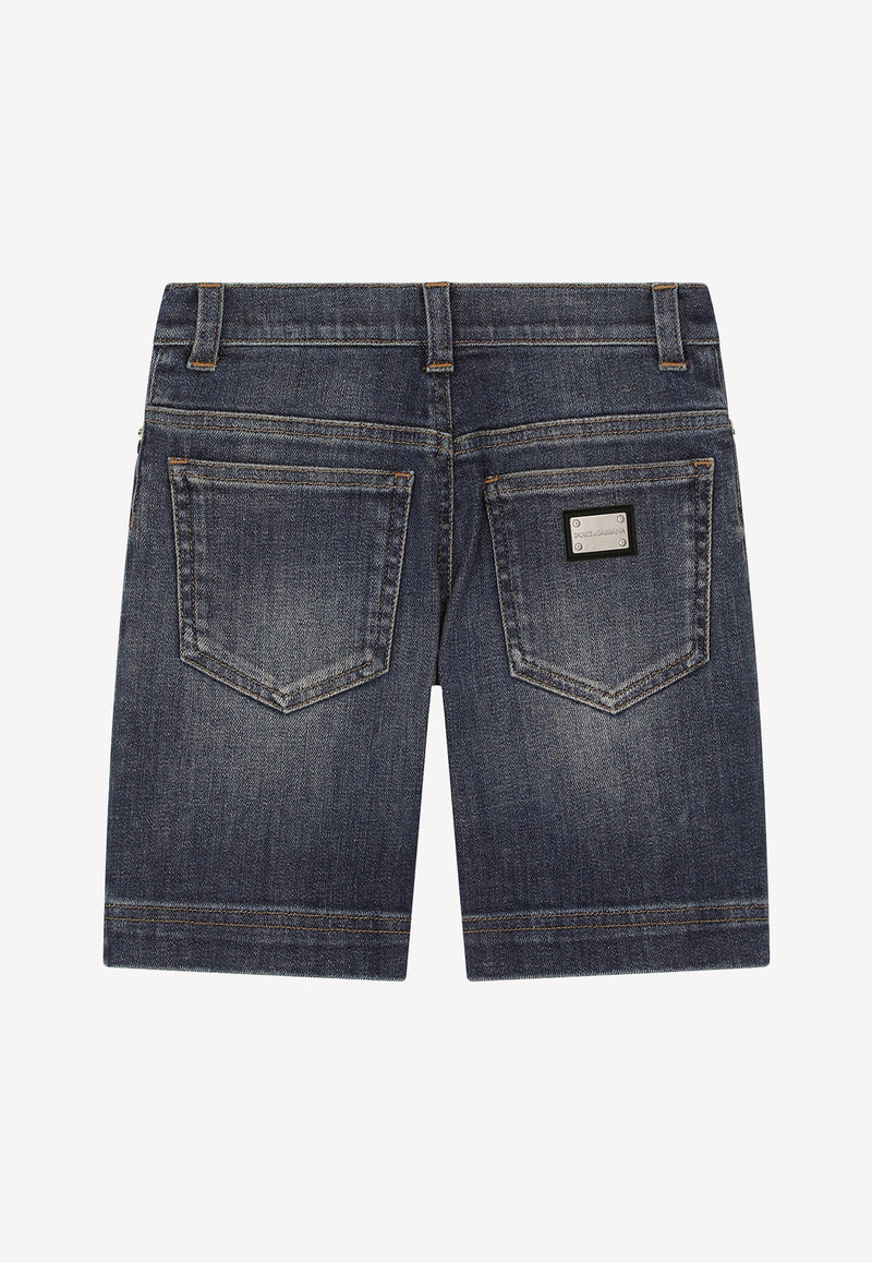 Dolce 
Gabbana Kids Boys Washed Denim Shorts Blue L43Q03 LDA52 S9000