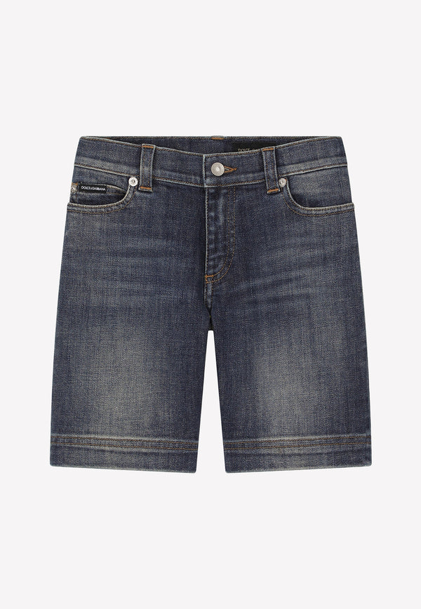 Dolce 
Gabbana Kids Boys Washed Denim Shorts Blue L43Q03 LDA52 S9000