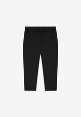 Dolce 
Gabbana Kids Boys Stretch Pants in Wool Black L44P12 FUBFA N0000