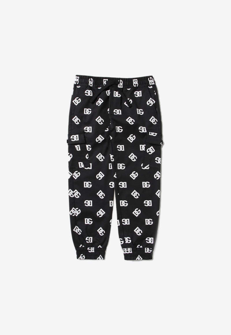 Dolce 
Gabbana Kids Girls Logo-Print Pants Black L44P13 FSFMR HNVAA