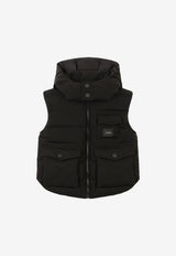 Dolce 
Gabbana Kids Boys Sleeveless Down Jacket Black L4JB2Z G7A5Y N0000