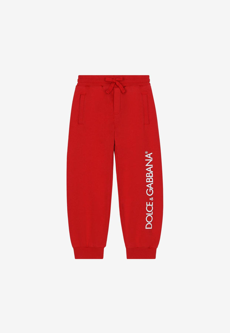 Dolce 
Gabbana Kids Boys Logo-Print Track Pants Red L4JPFL G7IXP R0156