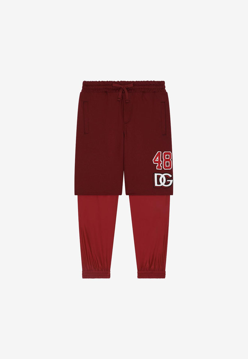 Dolce 
Gabbana Kids Boys Jogging Pants with Shorts Red L4JPHF G7H7V R2723