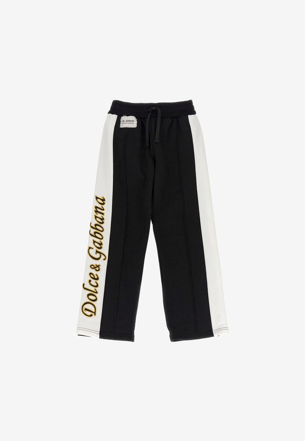 Dolce 
Gabbana Kids Girls Logo-Patch Track Pants Black L4JPHS G7I8Y N0000