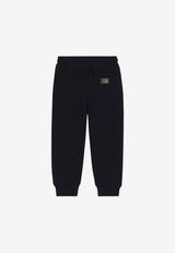 Dolce 
Gabbana Kids Boys Logo-Patch Track Pants Black L4JPT0 G7I2P B3681