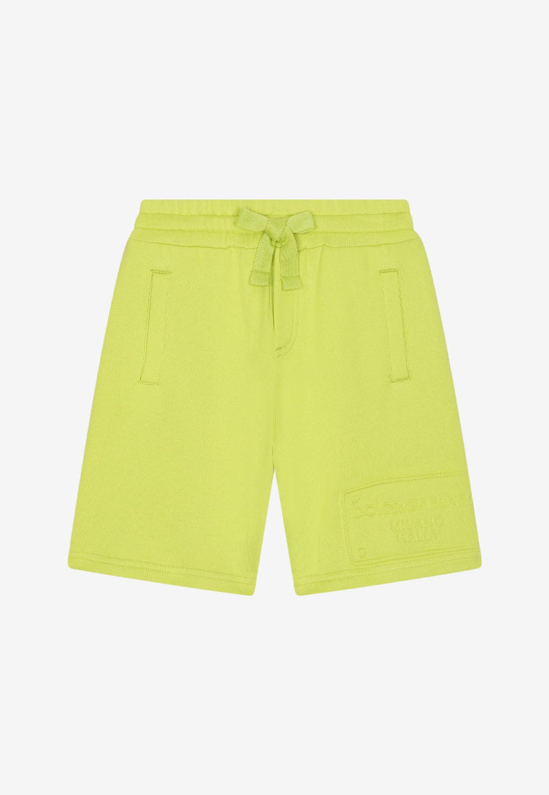 Dolce 
Gabbana Kids Girls Logo-Patch Bermuda Shorts Yellow L4JQF0 G7H6L V0334