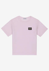 Dolce 
Gabbana Kids Boys Logo Plaque T-shirt Pink L4JT7T G7I2O F3721