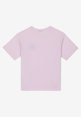 Dolce 
Gabbana Kids Boys Logo Plaque T-shirt Pink L4JT7T G7I2O F3721