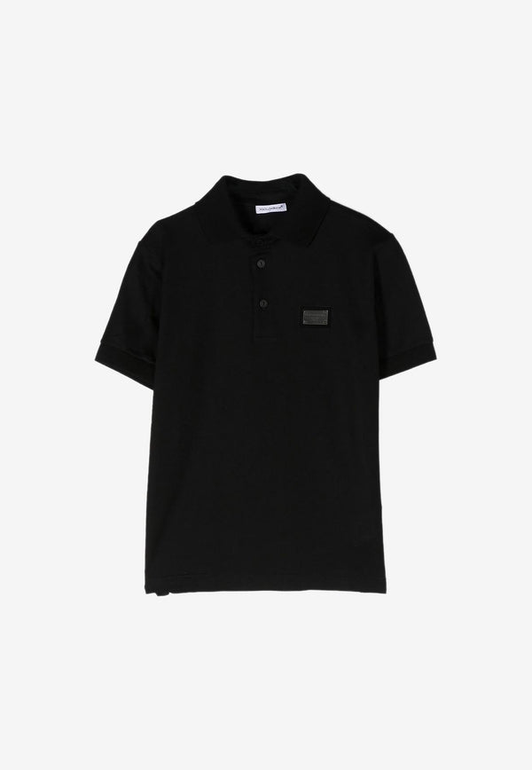 Dolce 
Gabbana Kids Boys Logo Polo T-shirt L4JT8V G7I2Q N0000 Black