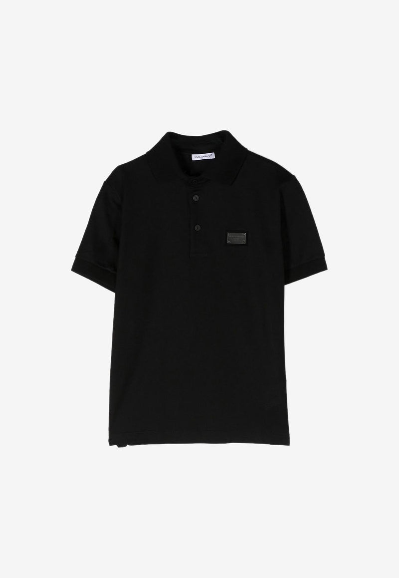 Dolce 
Gabbana Kids Boys Logo Polo T-shirt L4JT8V G7I2Q N0000 Black