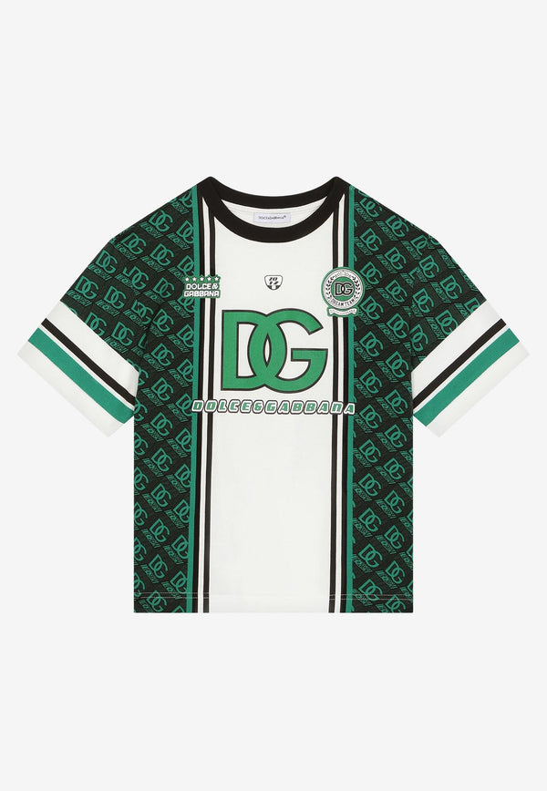 Dolce 
Gabbana Kids Boys DG Logo Print T-shirt L4JTEH G7HWS HV4IK Green