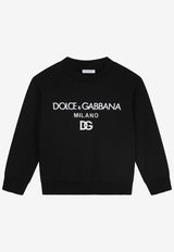 Dolce 
Gabbana Kids Boys DG Milano Sweatshirt Black L4JWDO G7E5R N0000