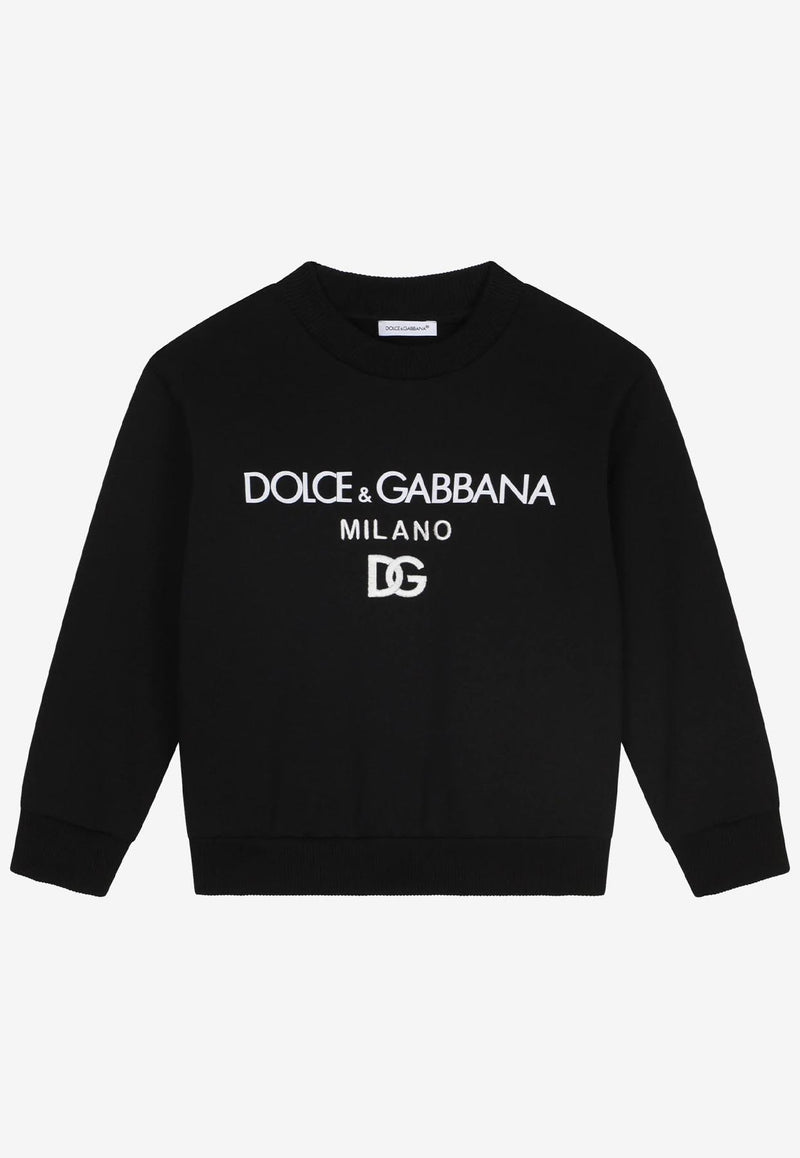 Dolce 
Gabbana Kids Boys DG Milano Sweatshirt Black L4JWDO G7E5R N0000