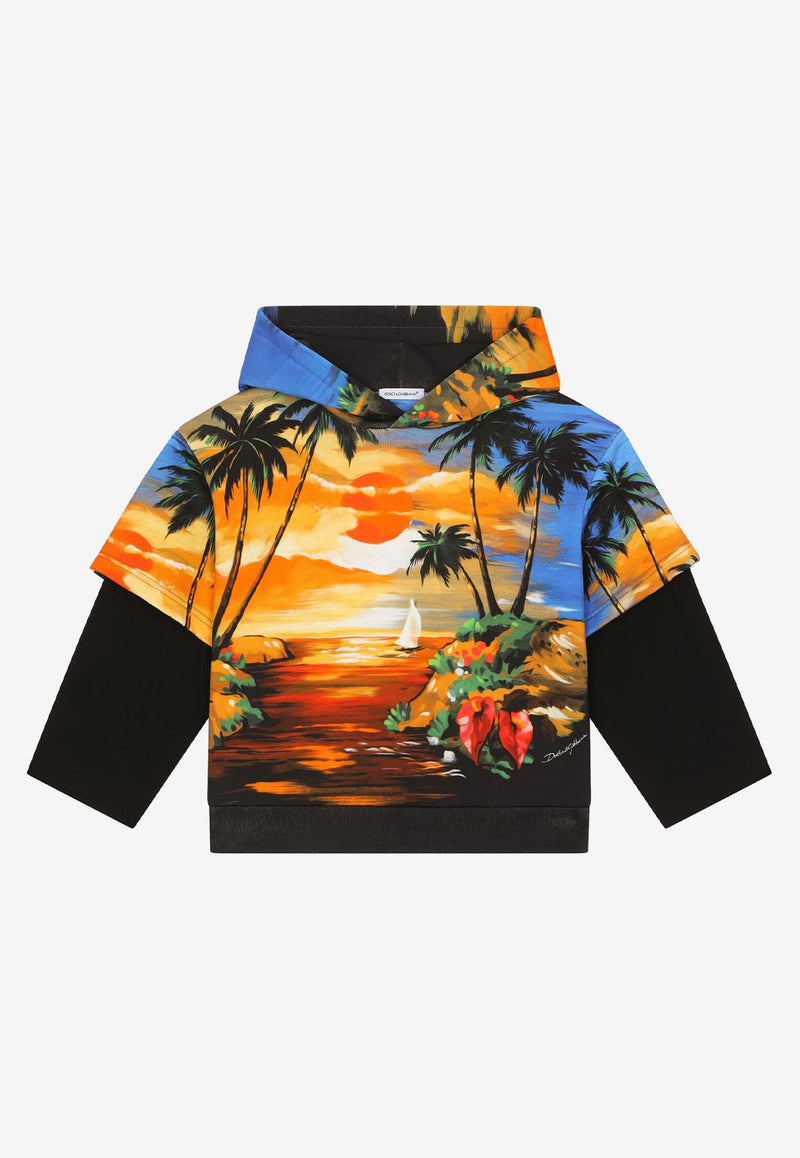 Dolce 
Gabbana Kids Boys Hawaiian Print Hoodie L4JWGM G7H0P HH4JK Multicolor