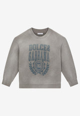 Dolce 
Gabbana Kids Boys DG Laurent Print Sweatshirt Gray L4JWGV G7H3U S8291