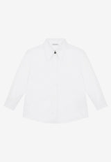 Dolce 
Gabbana Kids Girls Logo Detail Poplin Shirt L55S49 FU5GK W0800 White