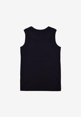 Dolce 
Gabbana Kids Girls Studded DG Logo Tank Top Black L5JN75 G7H8B N0000