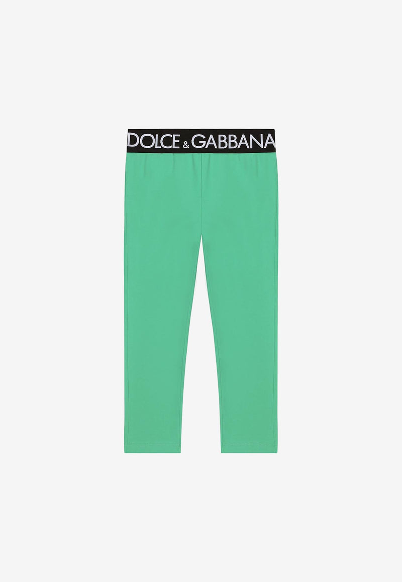 Dolce 
Gabbana Kids Girls Interlock Leggings Green L5JP3J G7E3K V8646