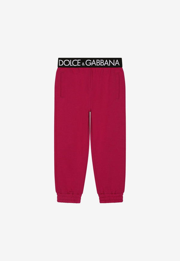 Dolce 
Gabbana Kids Girls Branded Waist Track Pants Fuchsia L5JP9G G7E3Z F0877