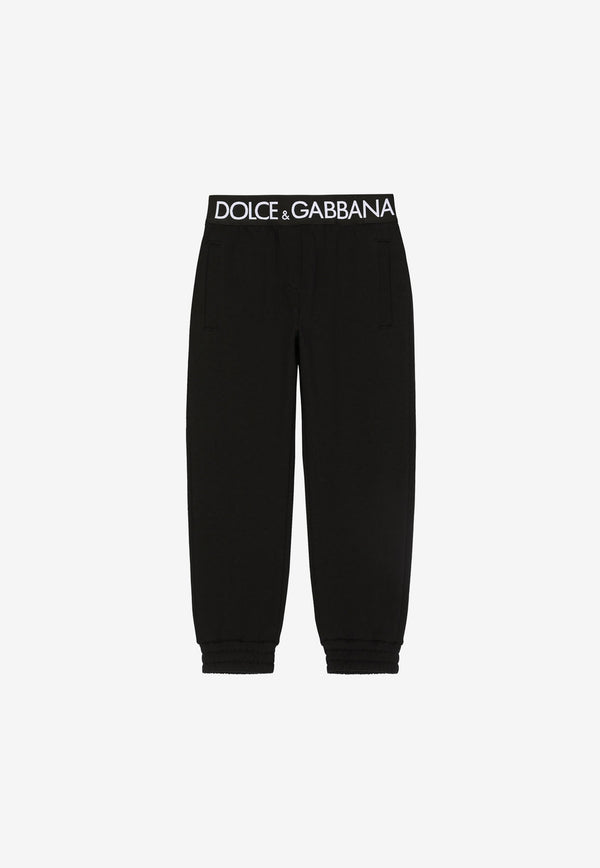 Dolce 
Gabbana Kids Girls Logo Track Pants Black L5JP9G G7E3Z N0000