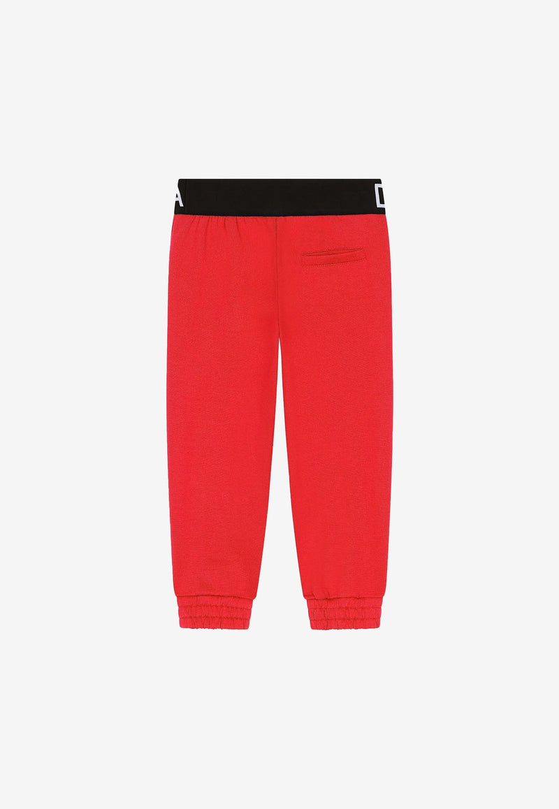 Dolce 
Gabbana Kids Girls Branded Waist Track Pants Red L5JP9G G7E3Z R0156