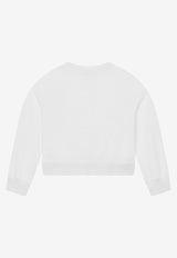 Dolce 
Gabbana Kids Girls Poppy Patch Logo Sweatshirt White L5JW7X G7G9P W0800