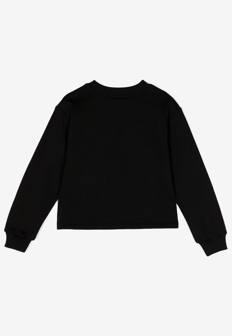 Dolce 
Gabbana Kids Boys DG Crewneck Sweatshirt Black L5JW8H G7H7Z N0000