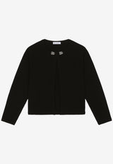 Dolce 
Gabbana Kids Girls DG Logo Cashmere Cardigan Black L5KWJ1 JAWU8 N0000