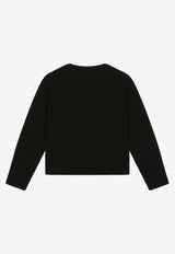 Dolce 
Gabbana Kids Girls DG Logo Cashmere Cardigan Black L5KWJ1 JAWU8 N0000