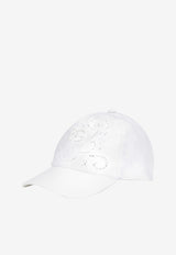 Dolce 
Gabbana Kids Girls Openwork Logo Baseball Cap White LB5H12 G7B7A W0800