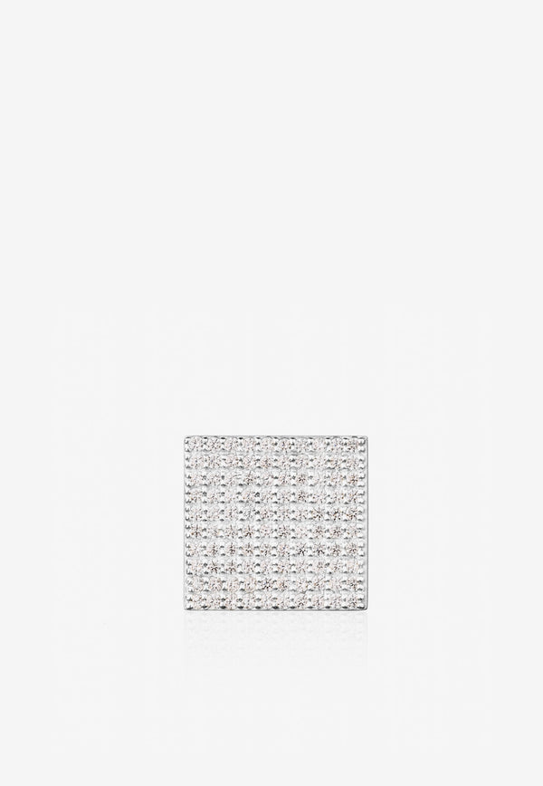 EÉRA Special Order - Long Beach Diamond Stud Earring in 18-karat White Gold Silver LBERFP02U2