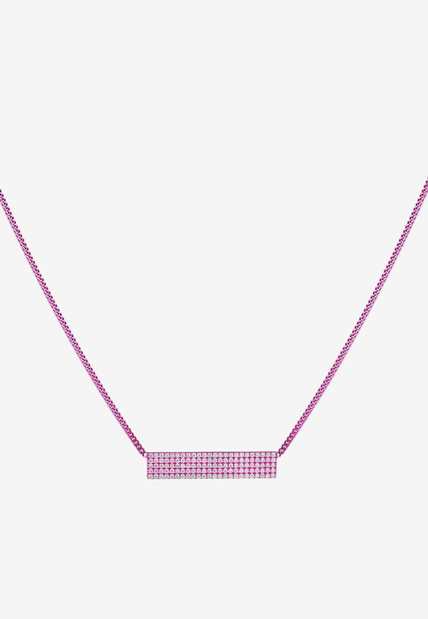 EÉRA Special Order - Diamond Embellished Long Beach Necklace Fuchsia LBNEME14U1