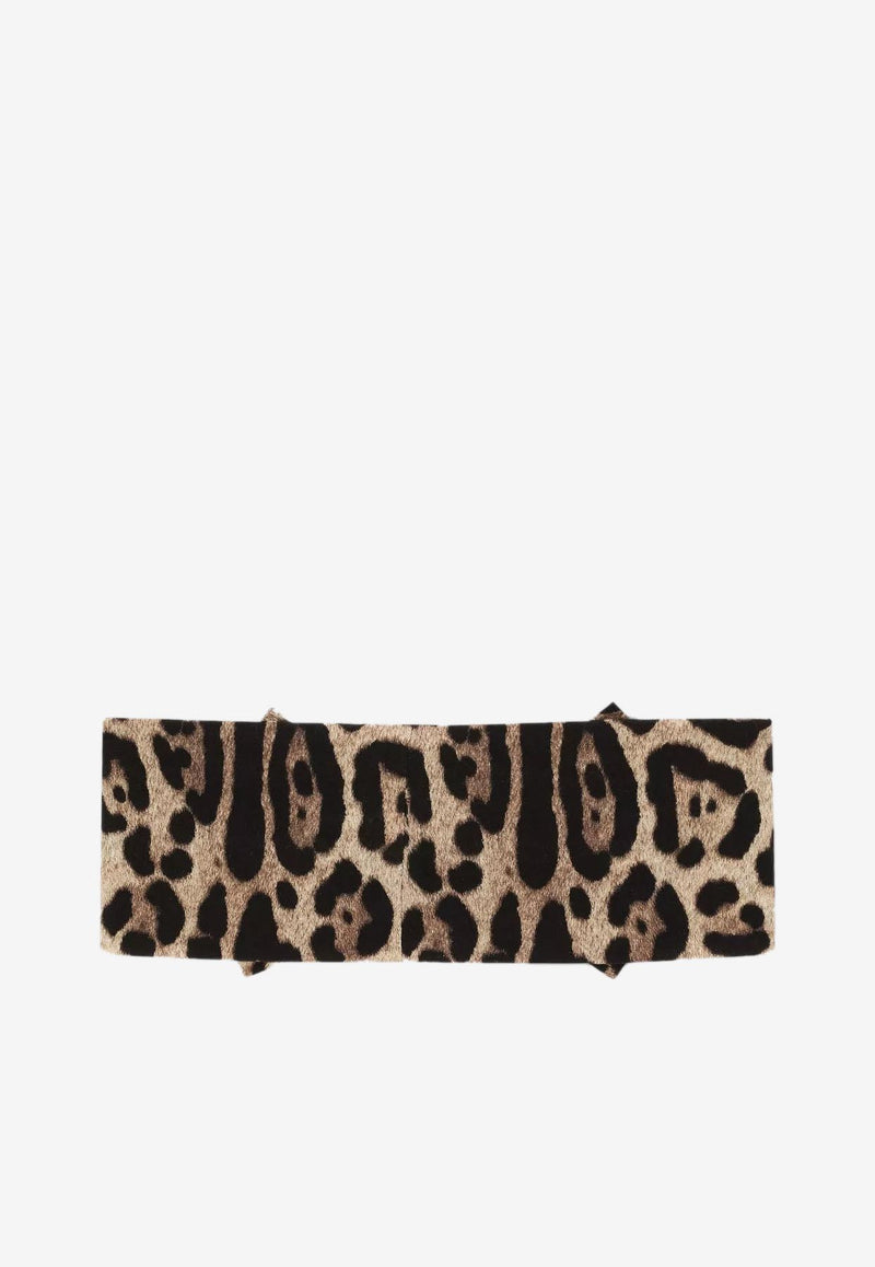 Dolce 
Gabbana Kids Girls Leopard-Print Headband Brown LNJAD2 HS7K7 HX93M