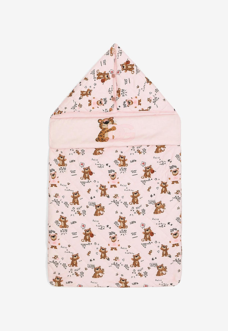 Dolce 
Gabbana Kids Baby Girls Baby Leopard Print Sleeping Bag Pink LNJAD6 G7G4M HF4HN