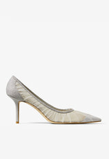 Jimmy Choo Love 65 Metallic Glitter Pumps Ivory LOVE 65 TFG IVORY/SILVER