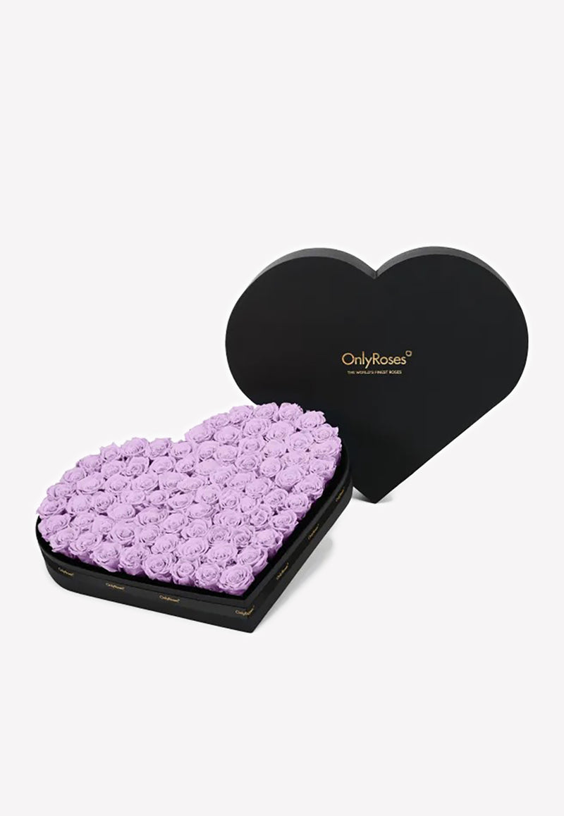 OnlyRoses Large Infinite Rose Heart Lavender 