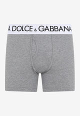 Dolce 
Gabbana Logo Waistband Boxers Gray M4B98J OUAIG S8291