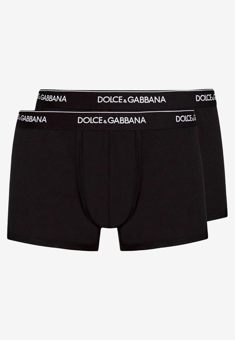 Dolce 
Gabbana Logo Waistband Boxers - Set of 2 Black M9C07J FUGIW N0000