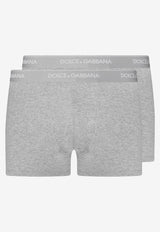 Dolce 
Gabbana Logo Waistband Boxers - Set of 2 Gray M9C07J FUGIW S8290