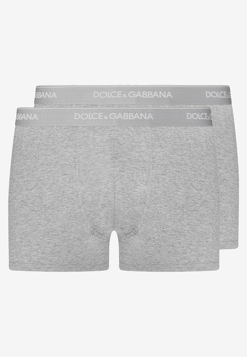 Dolce 
Gabbana Logo Waistband Boxers - Set of 2 Gray M9C07J FUGIW S8290