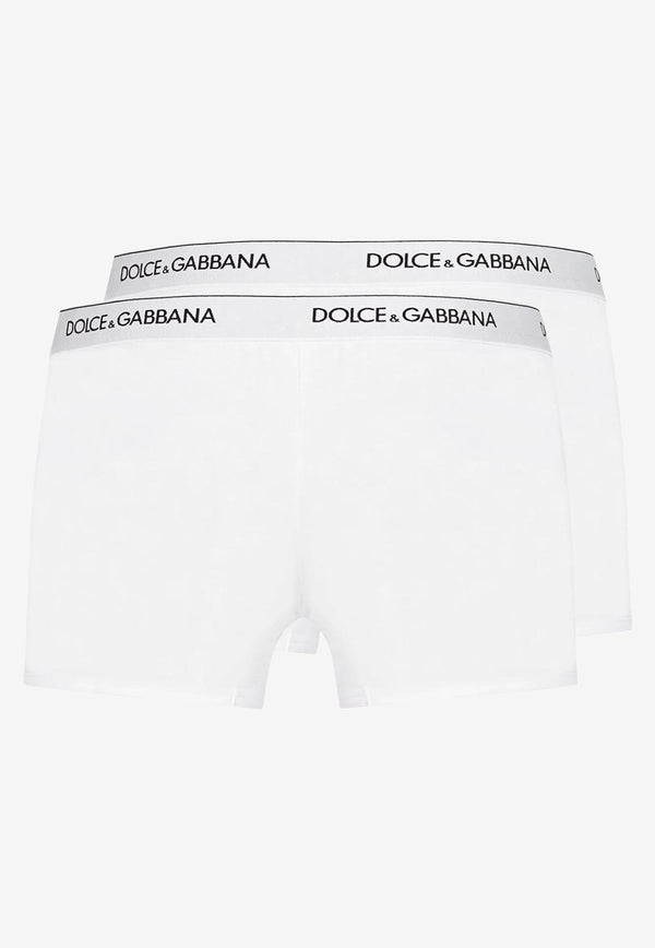 Dolce 
Gabbana Logo Waistband Boxers - Set of 2 White M9C07J FUGIW W0800