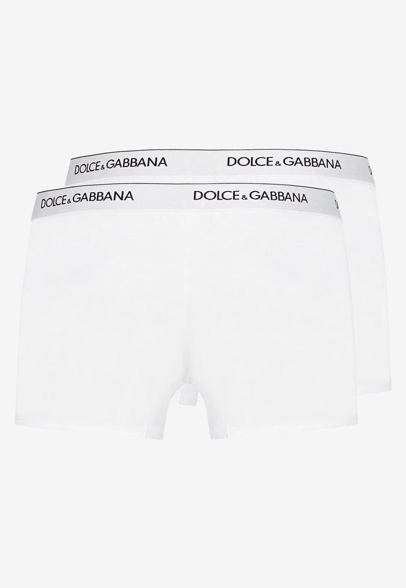 Dolce 
Gabbana Logo Waistband Boxers - Set of 2 White M9C07J FUGIW W0800