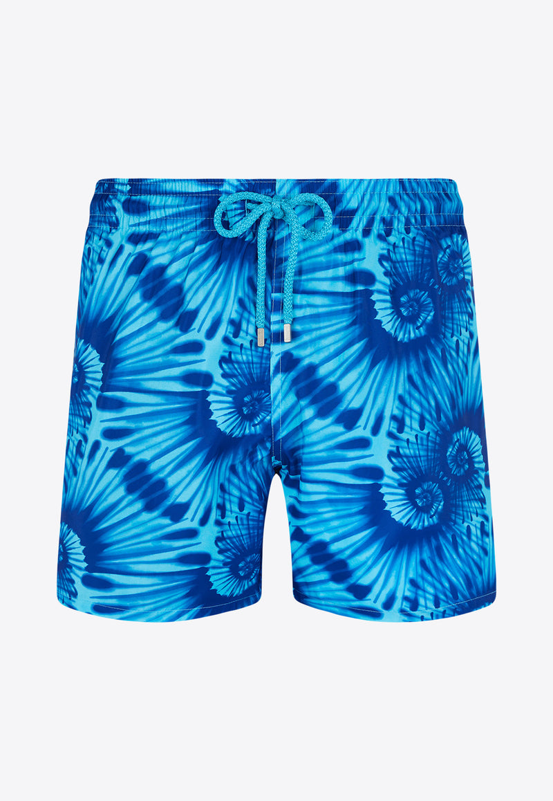 Vilebrequin Moohina Packable Nautilius Tie 
Dye Swim Shorts MAHH2J29-301 Blue