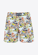 Vilebrequin Mahina Packable Fish Family Swim Shorts MAHU3J25-10 Multicolor