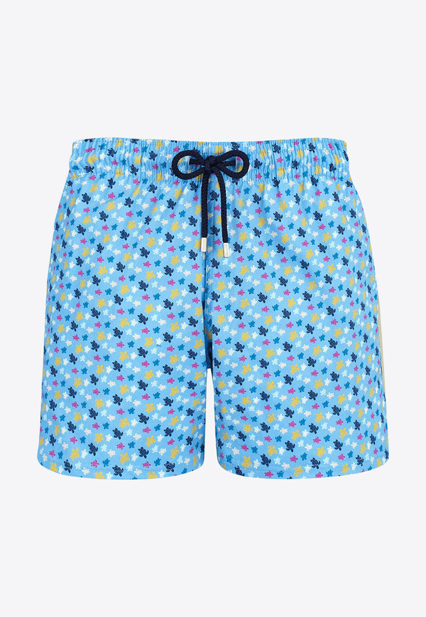 Vilebrequin Monrise Ronde Des Tortues Swim Shorts MNIU3F39-368 Blue