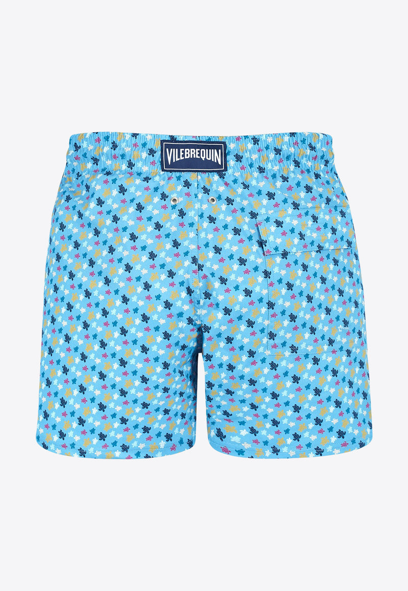 Vilebrequin Monrise Ronde Des Tortues Swim Shorts MNIU3F39-368 Blue