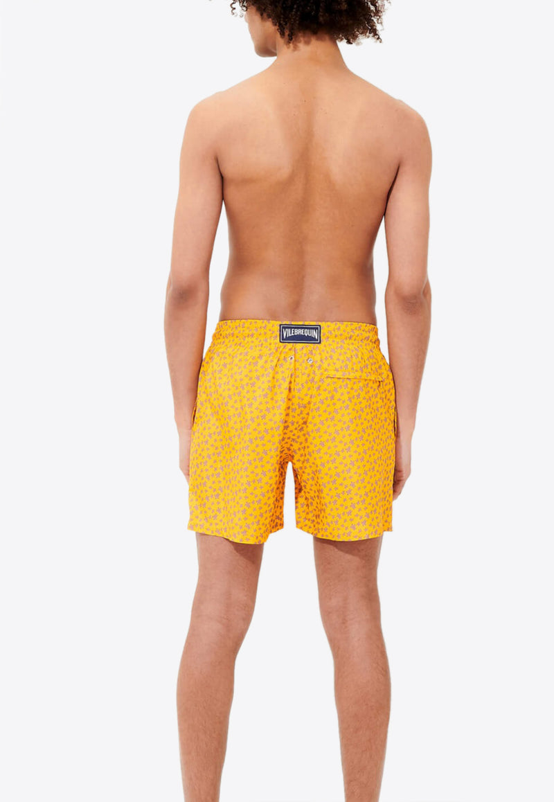 Vilebrequin Moohina Micro Ronde des Tortues Swim Shorts Yellow MOHH0J39-118